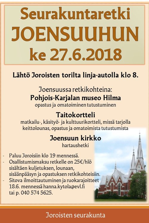 Seurakuntaretki Joensuuhun Seurakuntaretki Joensuuhun
