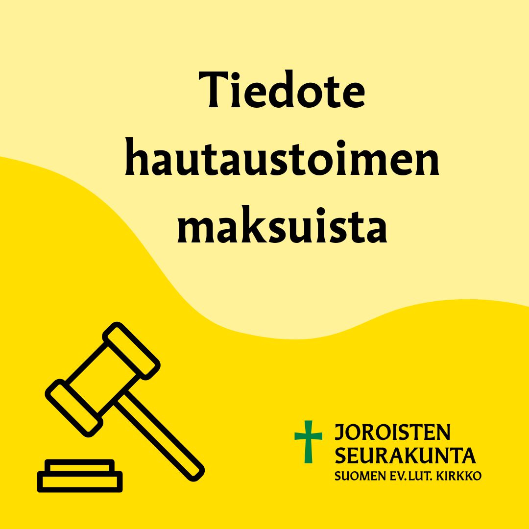 Tiedote hautaustoimen maksuista