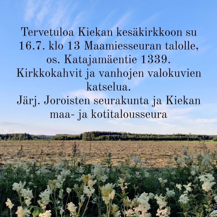 Kiekan kesäkirkon mainos