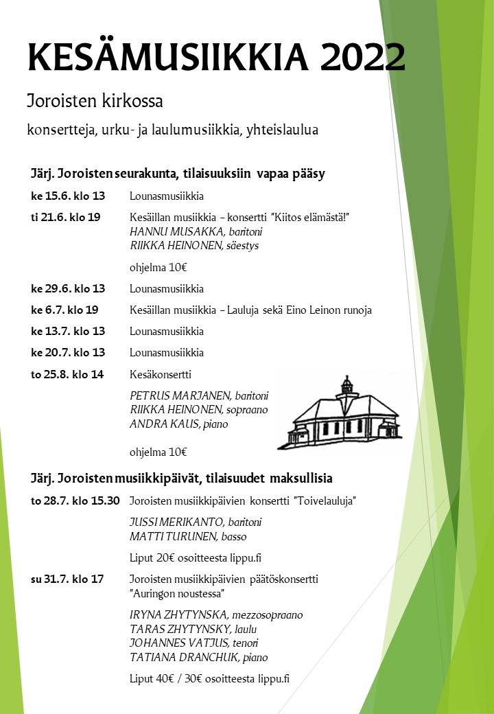 Kesämusiikkia Joroisten kirkossa