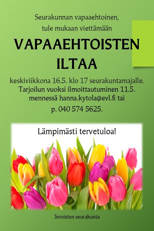 Vapaaehtoisten ilta Vapaaehtoisten ilta