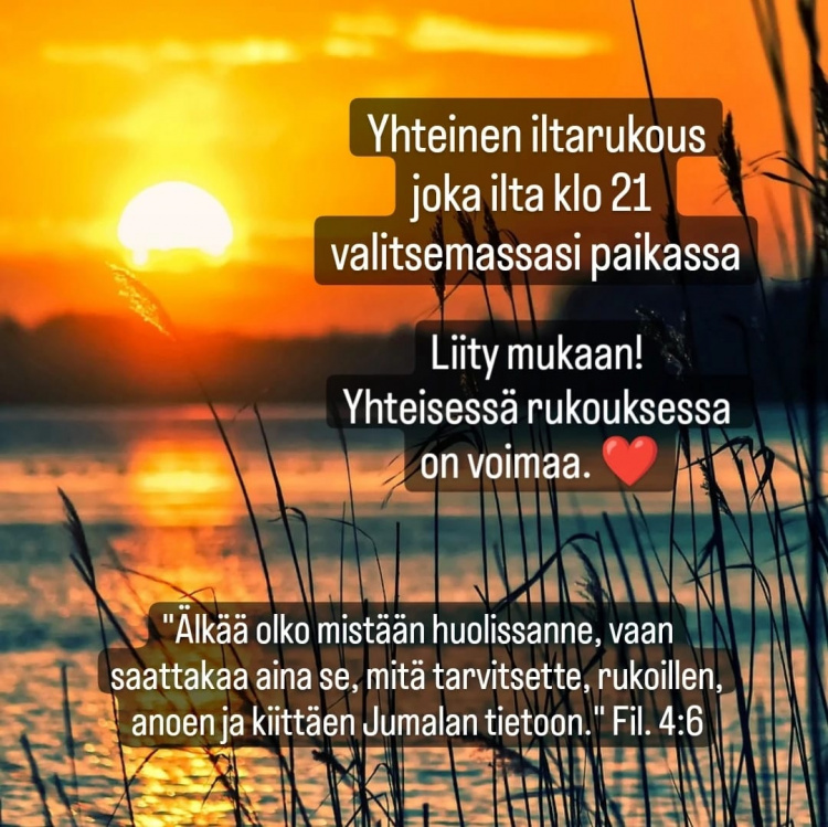 yhteinen iltarukous -mainos